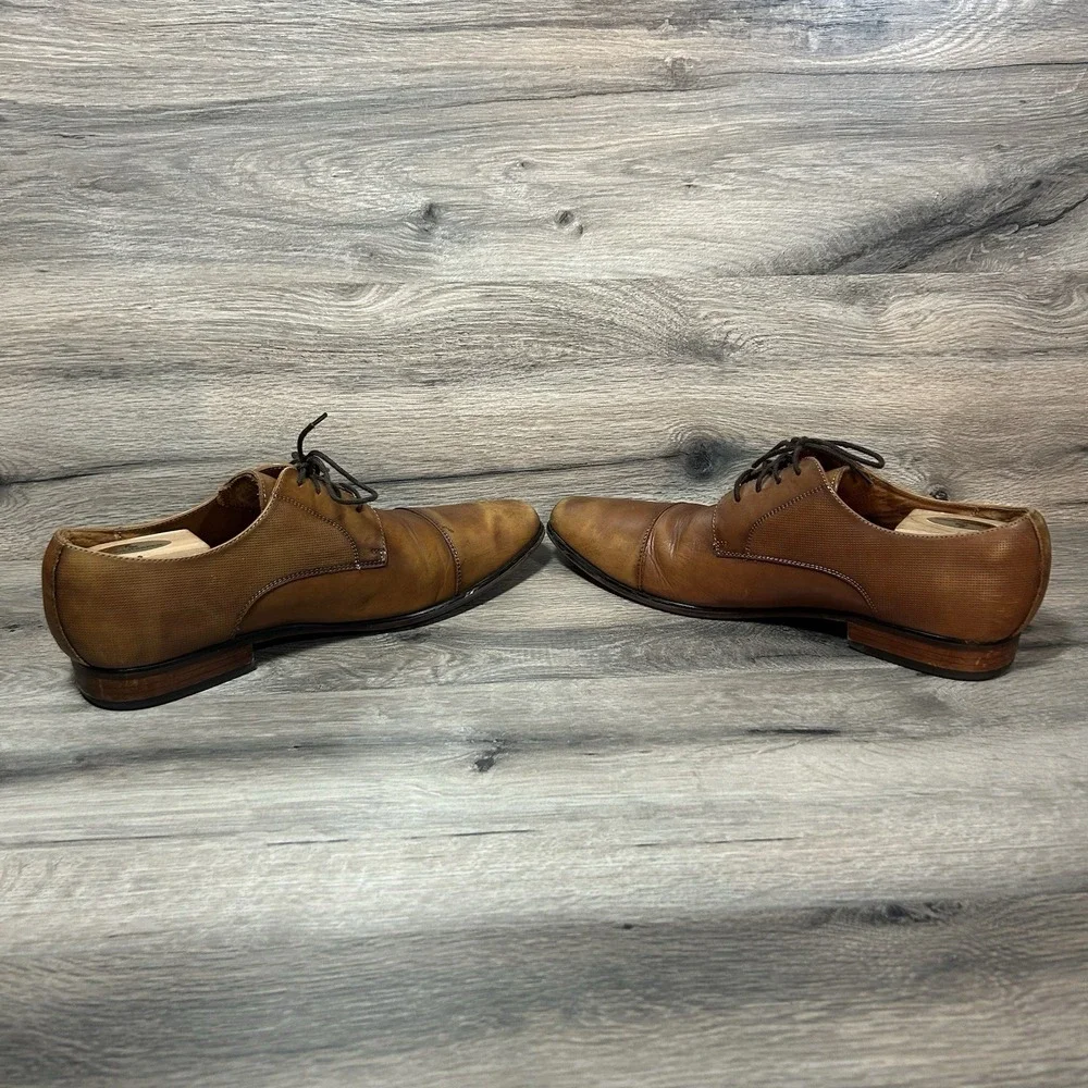 Florsheim‎ Men's Cognac Midtown Cap Toe Oxford Shoes Size 11 D Dress Shoes